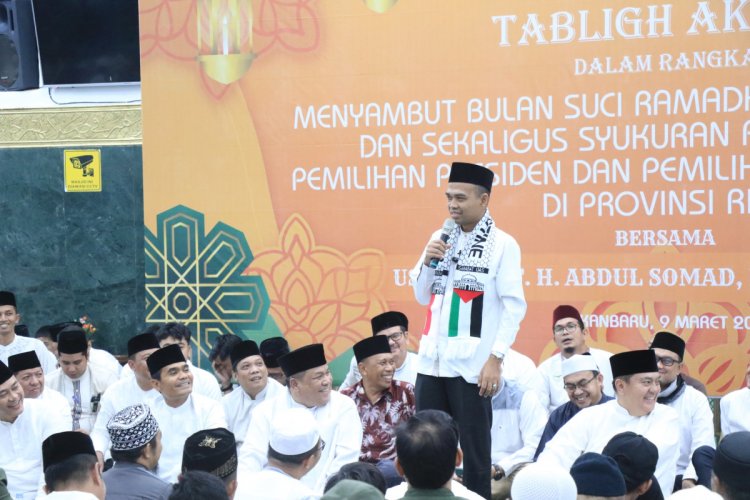 Pj Walikota Pekanbaru Mengikuti Tabligh Akbar Bersama Pemerintah Provinsi Riau