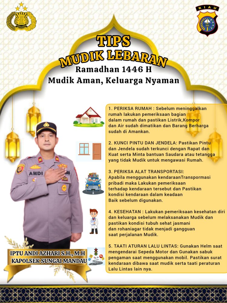 Tips Mudik Aman dan Nyaman Jelang Lebaran 1446 H / 2025 M