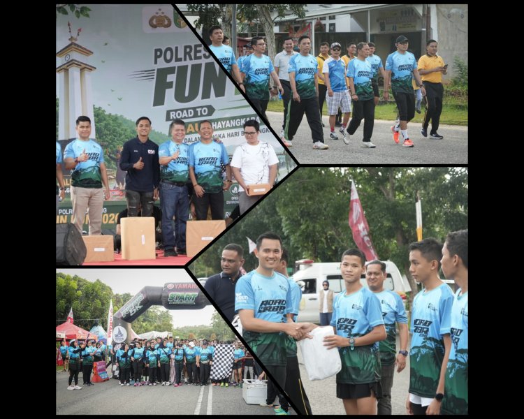 Ribuan Peserta Padati Polres Kuansing Fun Run 2026, Semarak Hari Bhayangkara ke-80 dengan Ratusan Doorprize
