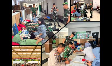 Brigif TP 89/GG Gelar Donor Darah Sambut HUT Perdana Kodam XIX